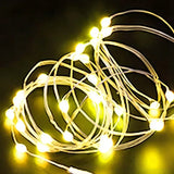 Guirnalda de luces LED de alambre de cobre, funciona con pilas, resistente al agua, para decoración del hogar, bodas y fiestas (1 m, 2 m, 3 m y 5 m)