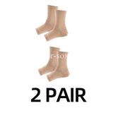 2 pares de calcetines de compresión para el tobillo: diseño de punta abierta para fascitis plantar y alivio del dolor