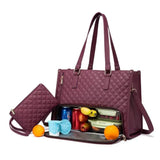 Insulated PU Lunch Handbag for Women – Stylish Box-Shaped Lunch Bag
