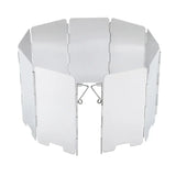 9-Panel Aluminum Alloy Wind Shield for Camping Stoves - Foldable & Portable