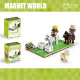 Juego de bloques de construcción magnéticos: juguete educativo creativo para niños 