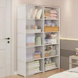 Dustproof Wardrobe & Bookshelf – High-Capacity Open Storage Cabinet for Bedroom