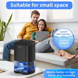 Compact Thermoelectric Dehumidifier for Small Rooms – Quiet Moisture Remover with Auto Shut-Off & Removable Tank