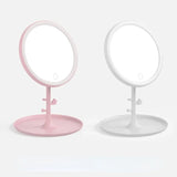 LED Touch Screen Makeup Mirror with 3 Light Modes – USB Rechargeable & Portable