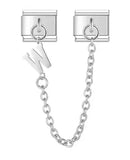Pulsera unisex de acero inoxidable con dijes de animales: pulsera clásica y moderna con cierre de anilla de resorte