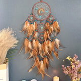 Handmade Tree of Life Dream Catcher with Feathers & Beads