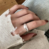 925 Sterling Silver Irregular Geometric Ring – Minimalist Jewelry for Women