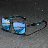 Gafas de sol unisex cuadradas vintage de moda: gafas antirreflejos UV400 para conducir y pescar