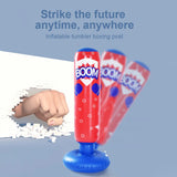 Kids Free Standing Punching Bag - Inflatable Tumbler Boxing Bag for Stress Relief