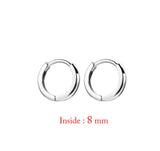 Crystal Stainless Steel Hoop Earrings – Sparkling Trendy Style for Women