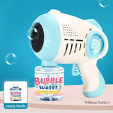88-Hole Rechargeable Bubble Gun for Kids – No-Spill LED Cartoon Bubble Machine Toy