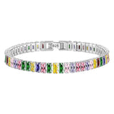 3mm Moissanite Tennis Bracelet - 925 Sterling Silver Sparkling Women's Jewelry