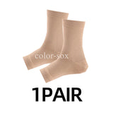 2 pares de calcetines de compresión para el tobillo: diseño de punta abierta para fascitis plantar y alivio del dolor