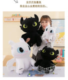Muñeco de peluche de Cómo entrenar a tu dragón: adorable y tierna almohada de Furia Nocturna y Furia Luminosa