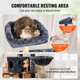 Indoor Cat Tree – Multi-Level Tower with Condo, Sisal Scratching Posts, Hammock & Perch