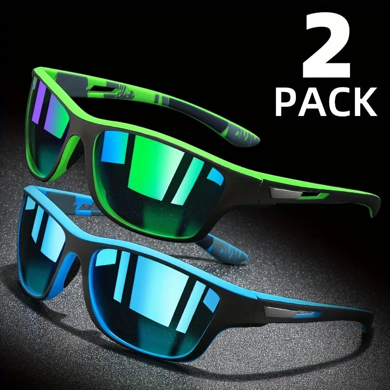 2 Pairs Polarized Wraparound Sunglasses – Ultimate Eye Protection for Outdoor Adventures