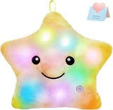 Glow-in-the-Dark Star Pillow - LED Light Up Plush Toy & Night Light for Kids