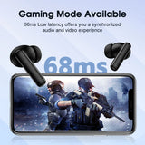 QCY T13 ANC Wireless Bluetooth Earphones – Active Noise Cancellation, 30H Battery Life, 4-Mic ENC, Waterproof, Bluetooth 5.3