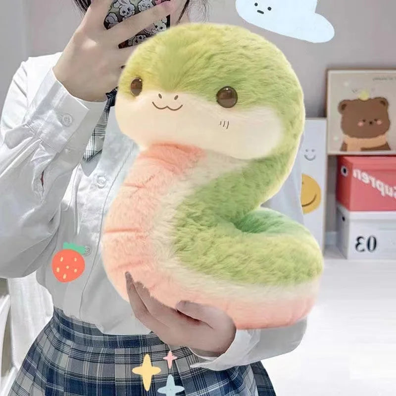 25cm Cute Snake Plush Toy - Soft Stuffed Animal Doll for Kids & Collectors