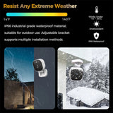 4MP Outdoor Mini Security Camera with Color Night Vision, AI Detection, and Two-Way Audio