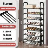 5-Tier Metal Shoe Rack Organizer – Space-Saving Shoe Storage for Closet and Entryway