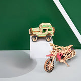 3D Wooden Jigsaw Puzzle – DIY Car Model & Windmill Educational Toy