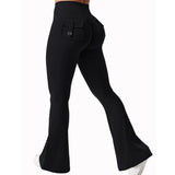 High-Waisted Wide Leg Yoga Pants – Naked Feeling Compression with Pockets