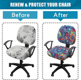 Stretch Office Chair Covers – 2-Piece Printed Seat & Backrest Protector Set