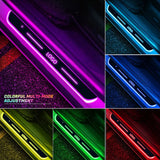 LED Car Door Sill Lights with Logo Projector – USB-Powered Threshold Lighting Kit (4pcs)