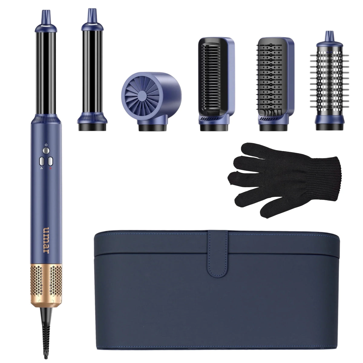 6-in-1 Professional Hair Styler – Air Wrap Curling Iron, Hot Air Brush & Hair Dryer with Infrared Heating & Anion Technology