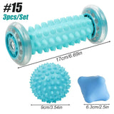 Spiky Massage Ball & Foot Roller Set - Deep Tissue Therapy for Plantar Fasciitis & Muscle Pain