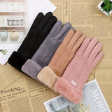 Women's Winter Leather Touchscreen Gloves – Warm Plush Lined Ski Gloves