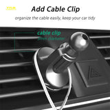 Soporte universal para teléfono con clip para ventilación de coche, con cabezal esférico de 17 mm