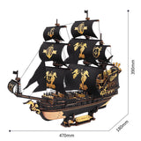 ROKR The Seahorse Barque 3D Wooden Sailing Ship Model Kit – DIY Nautical Puzzle for Adults & Teens