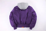 Men's Oversized MA-1 Bomber Jacket – Hooded Military Flight Jacket