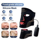 7-Color LED Silicone Mask for Skin Tightening, Anti-Acne & Rejuvenation – Wireless Face & Neck Treatment
