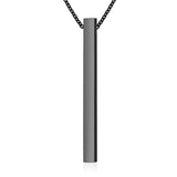 Personalized Coordinate Bracelet & Bar Necklace Set for Men & Women