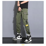 Men’s Lightweight Safari Cargo Pants – Elastic Waist Casual Trousers with Pockets