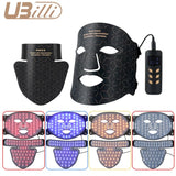 4-Color LED Silicone Face & Neck Mask for Anti-Aging, Acne Treatment, and Skin Rejuvenation – Infrared Therapy Included