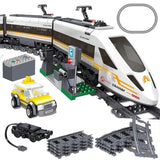 City Power High-Speed Railway Train Building Blocks – Fuxing Hexie Electric Locomotive for Kids, Compatible with Lego