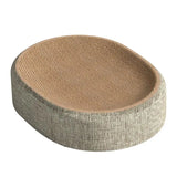 Oval Sisal Cat Scratcher Bed - Multi-Functional Scratching Pad & Lounge Mat