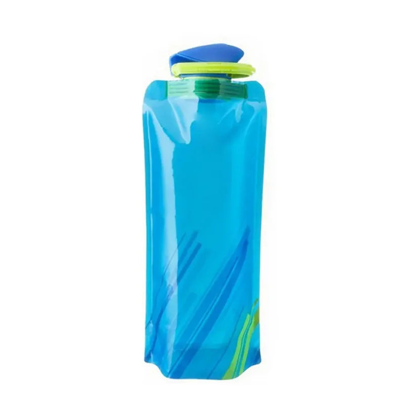 Botella de agua plegable ultraligera y portátil: botella plegable de 700 ml para senderismo, carreras y deportes al aire libre