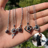 Custom Heart Photo Pendant Necklace – Personalized Couples Gift with Message Reminder