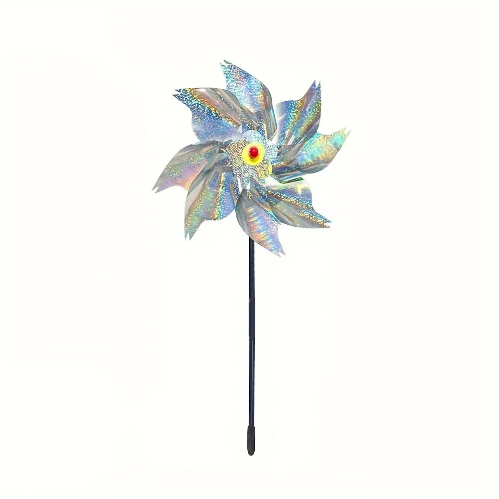 Reflective Bird Repellent Pinwheel – Wind-Powered Garden Deterrent for Birds