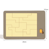 Wooden Geometric Puzzle Set - Brain Teaser IQ Game for Kids & Adults