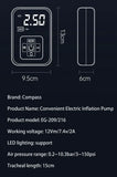 Portable Wireless Car Air Pump with Digital Display & Multi-Mode Inflation