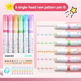 Pastel Highlighter Pen Set – 6-Color Markers for Note-Taking, Journaling & Office Use