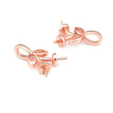 Elegantes tapones para cuentas con medio orificio de platino y oro de 18 quilates: suministros prémium para hacer joyas