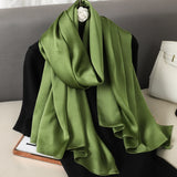 Elegant Silk Scarf – Luxury Solid Color Shawl & Pashmina for Women