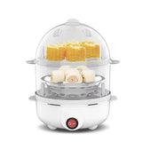 Multifunctional Electric Egg Cooker – Rapid Double-Layer Egg Boiler & Steamer